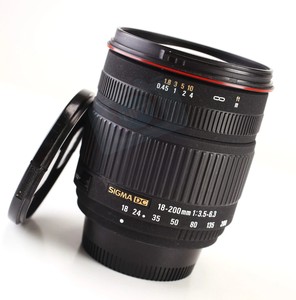 Objectif zoom professionnel HFT <span class=keywords><strong>Sigma</strong></span> 18-<span class=keywords><strong>200mm</strong></span> F/3.5 DC APS-C pour reflex numérique, construction en aluminium, taille de filtre 62mm, accessoire - Product Image 1
