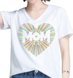 China factory soccer mom cheap custom western hot fix rhinestone transfer on T-shirts