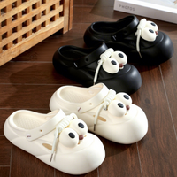 Sandales de plage unisexes en EVA, semelle épaisse de 3,5 cm, antidérapantes, résistantes aux odeurs, chaussures aquatiques d'extérieur, design ajouré grands yeux, doublure en PVC