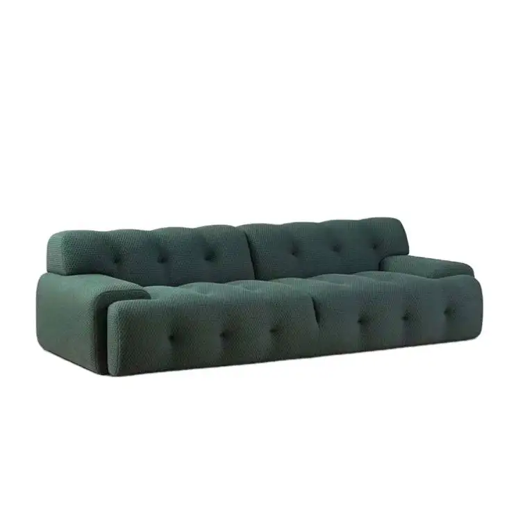 Modernes einfaches quadratisches Moduls ofa Cubic Pull Button Villa Hotel Straight Row Sofa