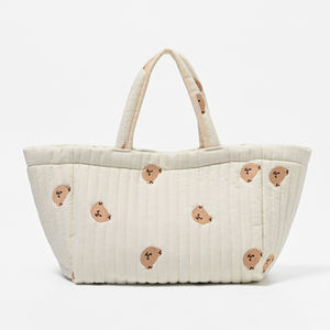 Bolsa de Pañales para Mamá, Mochila de Algodón de Gran Capacidad, Organizador de Maternidad para Viajes, para Niños y Niñas, Uso Diario en Exteriores y Guardería - Product Image 1