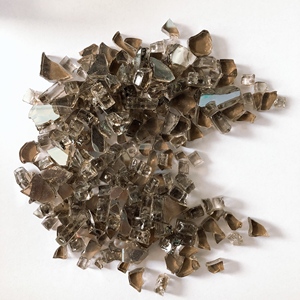 Vente en gros de copeaux de verre bleu Azuria, verre trempé réfléchissant broyé, pierres décoratives pour foyer à gaz extérieur, style industriel - Product Image 4