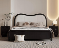 Lit de chambre double pour hôtel 5 étoiles, mobilier d'intérieur élégant et luxueux, ensemble de lit pour chambre d'hôtel moderne, mobilier contemporain