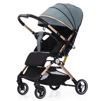 Baobaohao Poussettes 3 en 1, Walkers Porte-bébé de luxe/Pas cher Pliable Excellente Perméabilité Voir Poussette