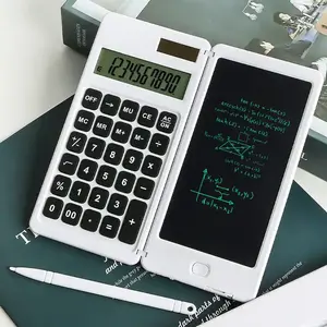 Solar Calculator Handschrift Pad Faltbarer tragbarer Student Schreib block Elektronischer Rechner Business Office Geschenk