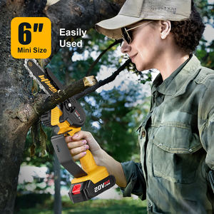6-Inch Gele Draadloze Kettingzaag Met Hoge Hardheid Verstelbare Ketting Afneembare Batterij Multifunctioneel Voor Boomsnoei En Houtwerk - Product Image 5