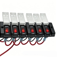 Disjoncteur de réinitialisation DC12V 16A, panneau de protection contre les surcharges 4/6 voies pour camping-car, bateau, camion, moto