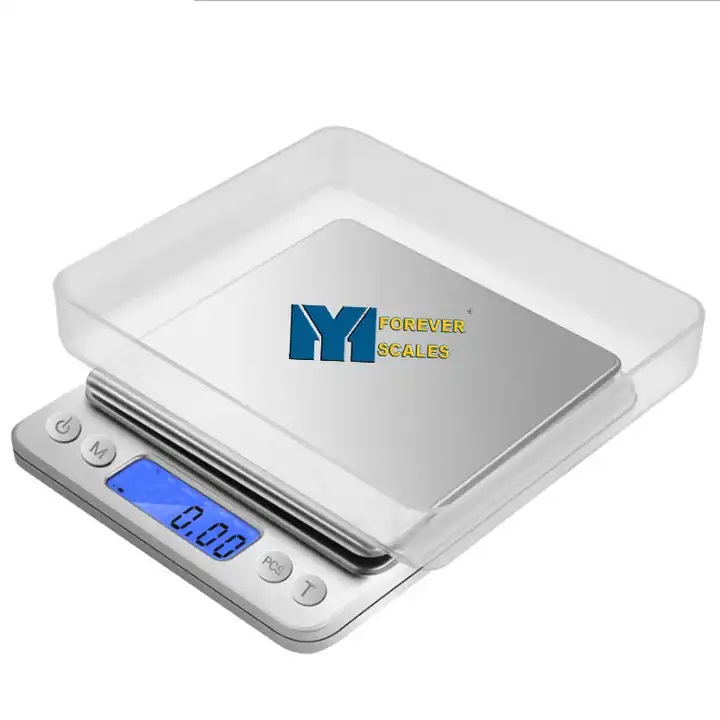 Digital Food Scales 3000g/ 0.1g Gram Scale with 2 Trays Small Jewelry Scale  Unit Conversion/Tare/Count Function for Cooking Food