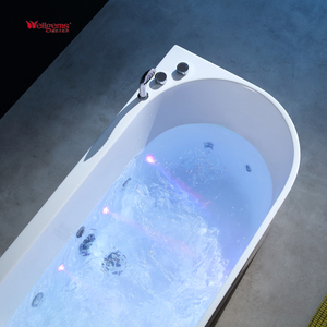 <span class=keywords><strong>Baignoire</strong></span> à remous jets de massage moderne 1 personne <span class=keywords><strong>Baignoire</strong></span> balnéo blanche rectangulaire - Product Image 3