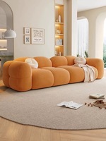 Canapé modulable confortable à plusieurs places, style crème français moderne, en velours, avec accoudoirs, pour salon, vente chaude