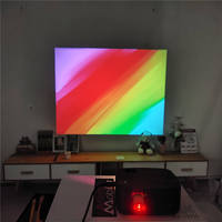 Mini projecteur portable multifonctionnel de haute qualité avec lentille personnalisée, lampe LCD 1080p, pour utilisation en home cinéma, prise US, sac et accessoires inclus