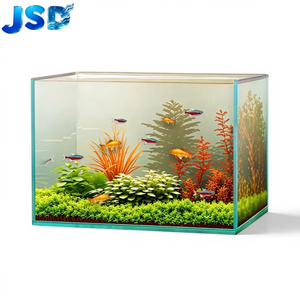 Светильник JSD Gold Crystal Ultra White Glass для аквариума с нулевым эффектом пузырьков, силиконовый, 91% светопропускание, с LED-подсветкой и насосом для черепах и растительных аквариумов - Product Image 1