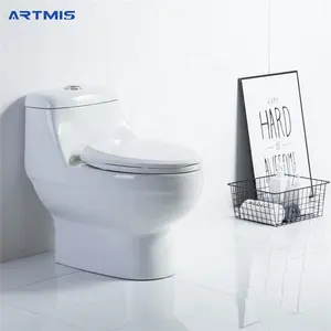 Novo design de banheiro wc barato com sifão de peça única e vaso sanitário de porcelana