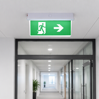 Lumière de signalisation d'urgence LED 2W en matériau PC, étanche IP65, rechargeable, pour système d'éclairage d'urgence