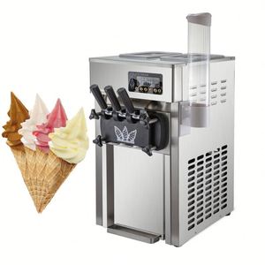 Machine à crème glacée à saveurs mélangées en acier inoxydable 2 + 1 de table de nouveau design, machine à crème glacée à service doux - Product Image 6