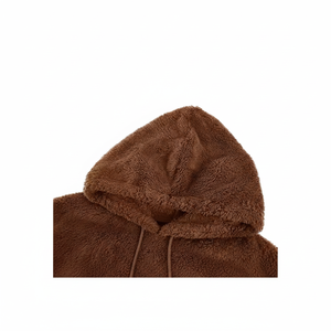 Sweat-shirt d'hiver à capuche zippé et brodé avec poche kangourou anti-rides, grande taille 1/4, personnalisable - Product Image 1