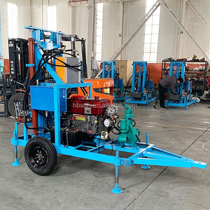 เครื่องเจาะบ่อน้ำไฮดรอลิกแบบเคลื่อนที่ได้ประสิทธิภาพสูง 50ม. 80ม. 100ม. 120ม. 150ม. 180ม. 200ม. เครื่องยนต์ดีเซล 30 แรงม้า สองสูบ - Product Image 3