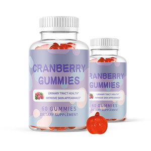 Bonbons gélifiés à l'extrait de canneberge en gros, complément alimentaire probiotique pour femmes, gélifiés à la canneberge naturels - Product Image 1