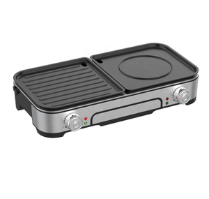 Barbecue électrique d'extérieur <span class=keywords><strong>XXL</strong></span> à température réglable, <span class=keywords><strong>grill</strong></span> amovible pour rôtissage rapide avec revêtement antiadhésif - Product Image 1
