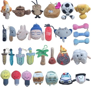 New Baseball Trophy Dumbbell Hammer Milk Tea Cups Tools Plush <b>Toys</b> Pendants Coconut Tree Light Bulb Teeth Stuffed Keychains - Product Image 2