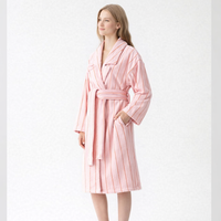 BODHANA Peignoir en tissu éponge rayé de couleur personnalisée de haute qualité, peignoir de luxe pour femmes grandes tailles, peignoir pour adultes
