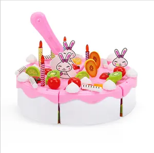 fashion new design product children plastic cutting cake toy fruit kitchen play set