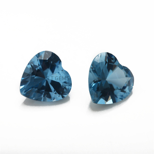 Gema suelta de zafiro azul, espinela sintética 120 #, piedra de espinela con corte de corazón para joyería - Product Image 2