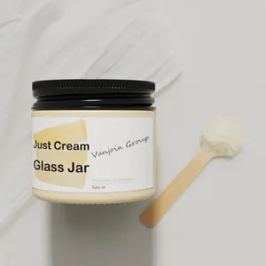 Vanjoin golden supplier luxury cream jar glass cosmetic 100g 150g 250g cosmetic jars for body cream butter body yogurt cream