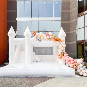 Buttafuori gonfiabili per matrimoni per bambini commerciali moonbouncer castello gonfiabile bianco che salta l'aria casa di rimbalzo bianca per paty - Product Image 5