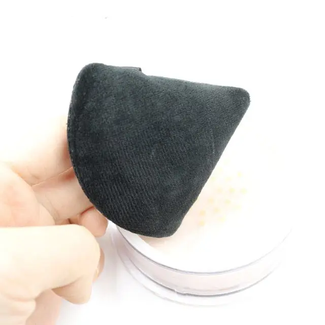 Private Label Kosmetik Puff Cotton Velvet trocken verwenden Make-up lose Puder quaste Schwamm Triangle Puder quaste