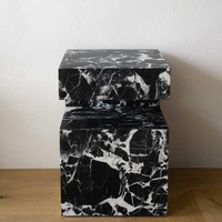 Table de chevet en marbre naturel, meuble en pierre de marbre, design de table d'appoint, décoration d'intérieur, disponible en plusieurs couleurs