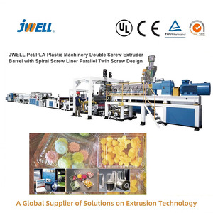 Jwell PP PE PVC PLC paralle máy đùn dòng hạt đôi vít <span class=keywords><strong>masterbatch</strong></span> nhựa hợp chất đùn - Product Image 4