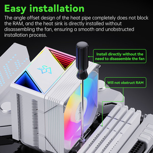 SNOWMAN nouveau Design CPU refroidisseur d'air 6 caloducs tour <span class=keywords><strong>radiateur</strong></span> <span class=keywords><strong>radiateur</strong></span> haute Performance PWM ARGB refroidisseur pour LGA1851 1700 AM AM4 - Product Image 4