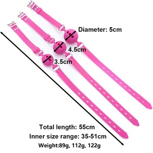 3 boyutu sevimli ağız fiş, ağız topu nefes Fetish silikon top delik açık ağız Fetish seks oyuncak ile fetiş sevgilisi için - Product Image 6