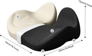 Coussin de siège épaissi pour conducteur principal unique Siège d'appoint de <span class=keywords><strong>voiture</strong></span> universel toutes saisons avec <span class=keywords><strong>dossier</strong></span> souple et coussin de taille - Product Image 6