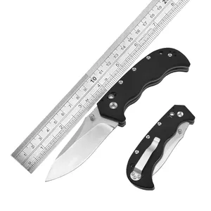 Couteau de poche pliable avec lame d2, manche g10, cadeau pour le client, chasse, survie, camping