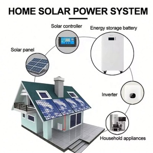 แบตเตอรี่เก็บพลังงานแสงอาทิตย์สำหรับบ้าน 5KWh 10KWh 15KWh 20KWh 51.2V 100Ah 200Ah 300Ah ระบบไฮบริดกริด 6000 รอบการใช้งาน ออลอินวัน - Product Image 4