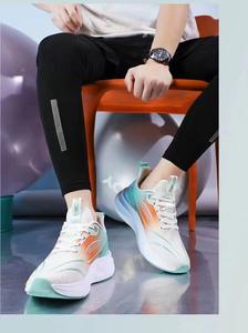 Мужские повседневные кроссовки GALUIN нового стиля — зелено-оранжевые спортивные туфли из дышащей сетчатой ткани с хлопковой подкладкой, модель NX-104, производство Китай - Product Image 5