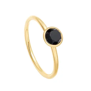 Gemnel solid 925 sterling silver gold vermeil black onyx labradorite lapis moonstone stone band rings