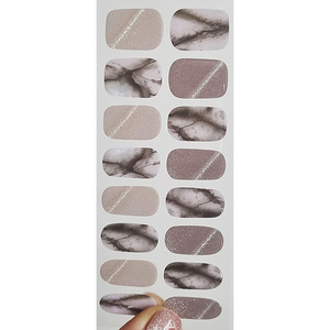 Smoky Marble Nail Sticker UV <b>Gel</b> Urethane Non Toxic BPA Free Bulk Bag Papercard Custom Logo Available - Product Image 3