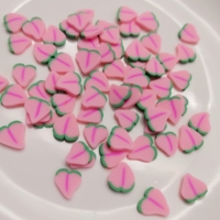 Zachte Klei Roze Hart Perzik Plakjes Polymeer Sprinkles Voor Ambachten Maken Diy Modder Vullen Decoratie Action Accessoires