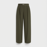 Pantalon large décontracté pour femme en satin, séchage rapide, respirant, taille haute, coupe régulière, couleur unie, polyvalent, élastique