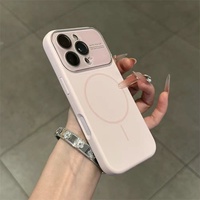 Coque de téléphone en gel de silicone magnétique liquide grand format, finition mate, pour 17 Pro Max, style influenceur, toucher doux, qualité supérieure