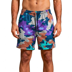 Shorts de sport pour homme à séchage rapide, tissu respirant, taille élastique, cordon de serrage, poche arrière zippée, confort et rangement sécurisé - Product Image 1