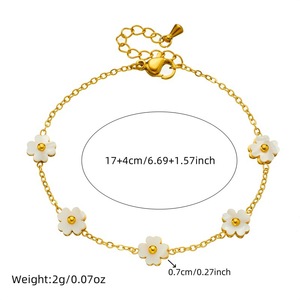 European American Style Flower Jewelry <b>Set</b> Stainless Steel Necklace <b>Bracelet</b> Earrings Women's Party Accessories - Product Image 5