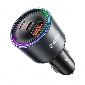 Carregador de Carro Toocki de Alta Potência 240W com Múltiplas Portas USB C1 140W USB C2 100W USB A 30W Carregador Rápido para Viagens - Product Image 1