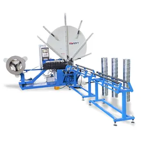 Máquina de fabricación de conductos de chapa en espiral de posttensión, máquinas de formación automática de tubos de aire HVAC a la venta