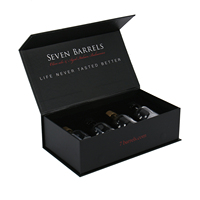 Coffret d'échantillons d'huiles essentielles personnalisé avec fermeture magnétique, insert à niveaux et logo pour les ensembles de parfums et d'aromathérapie