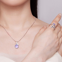 Nouvelle arrivée plage océan bijoux queue de sirène ensemble de bijoux minimaliste 925 collier en argent Sterling bague
