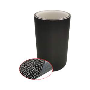 Autocollant de sécurité inviolable personnalisé, rouleau d'autocollants de garantie inviolable noir, matériaux pour rouleaux d'autocollants de garantie - Product Image 1